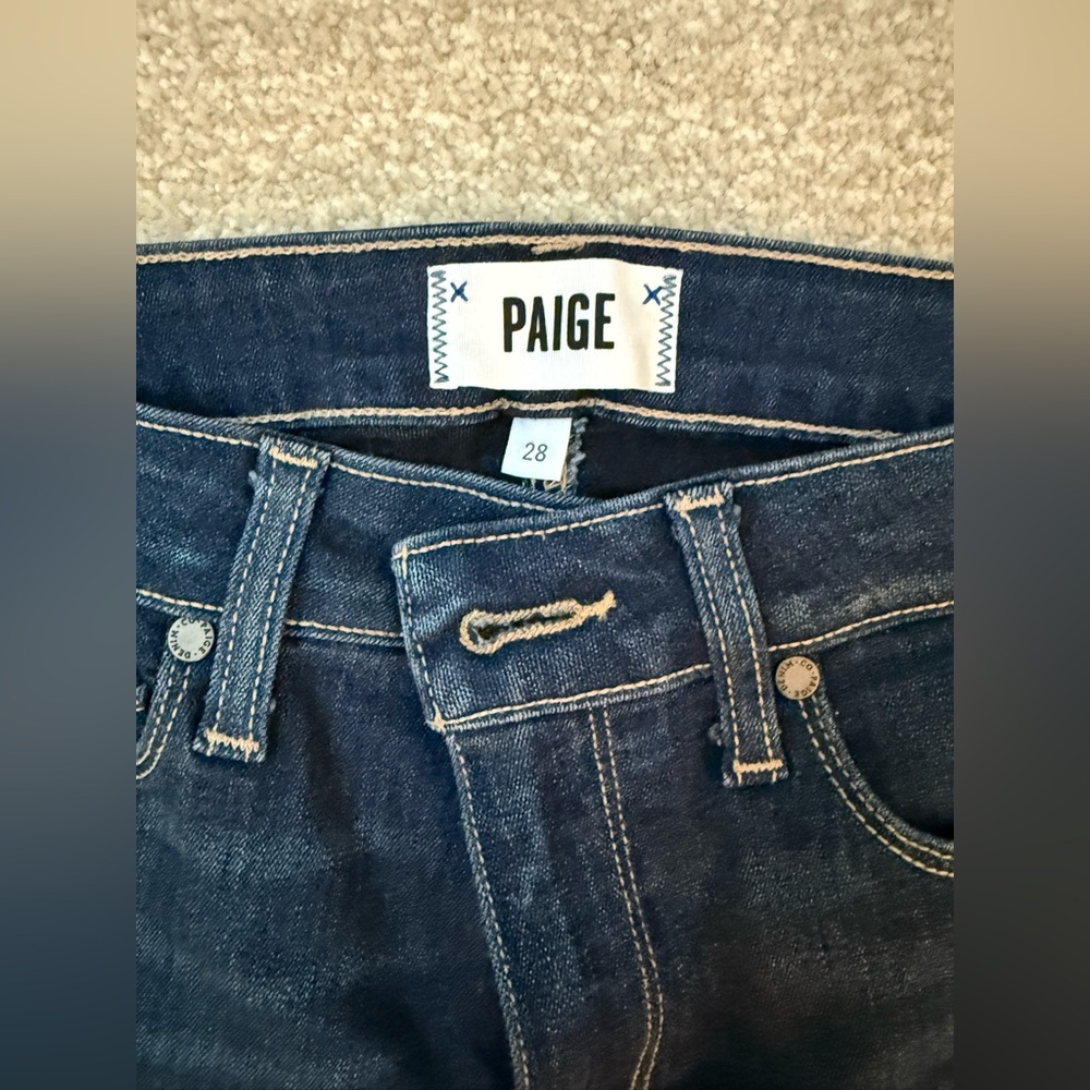 PAIGE Hoxton Ankle Dark Indigo Jeans size 28!